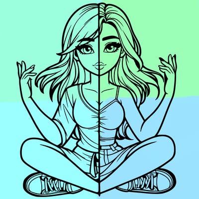 realistic girl split