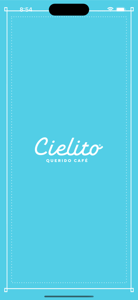 Cielito Querido - Cielito Querido Cafe logo displayed on a vibrant light blue splash screen background