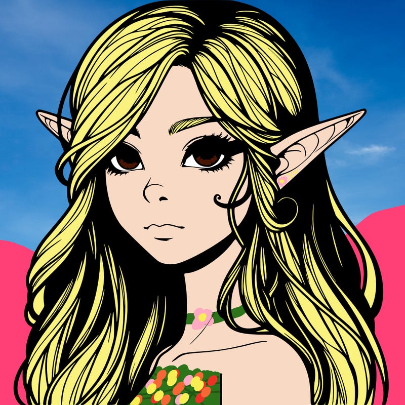 elf girl realistic dark fantasy