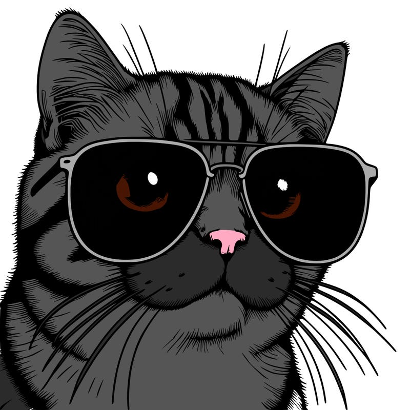 a cat with sun glasses realistic
