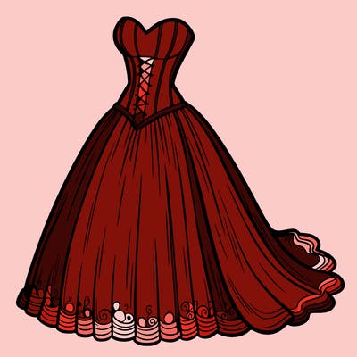 wedding dress-corset and a long and flowy skirt