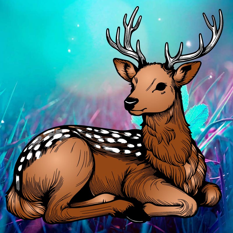 realistic deer with antlers