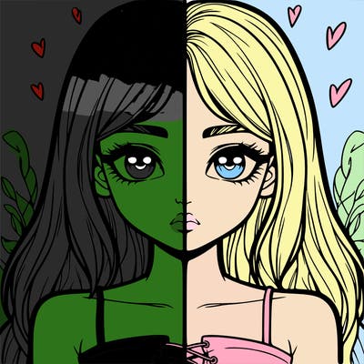 realistic girl split