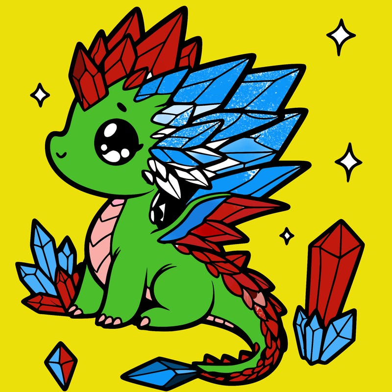 little cute crystal dragon