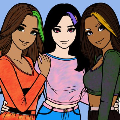 a realistic group of girls