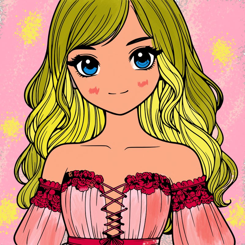 realistic girl wearing dress close up