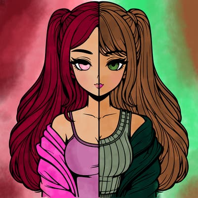 realistic girl split