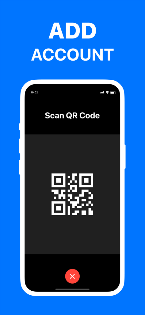 authenticator . app - iPhone screen showing how to add a new 2FA account by scanning a QR code within the authenticator app.