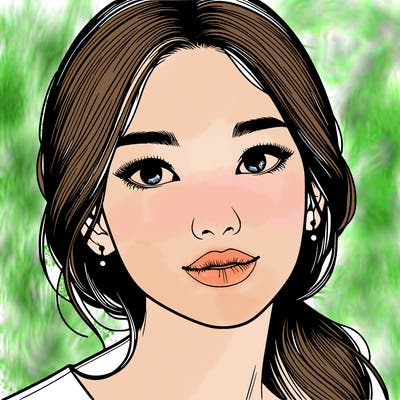 beautiful realistic asian woman