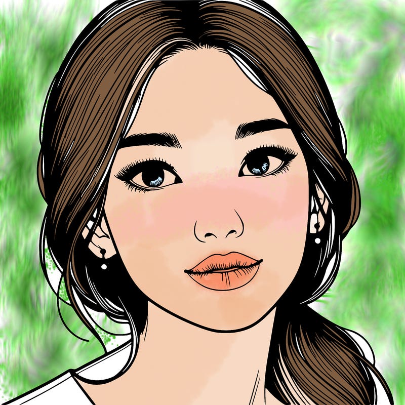 beautiful realistic asian woman