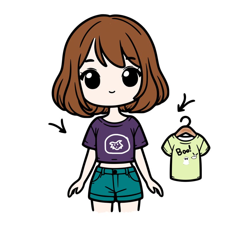 girl with short shirt