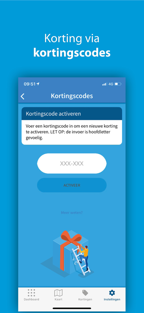 Tankey - Goedkoop tanken - Tankey app screen for activating discount codes to save on fuel
