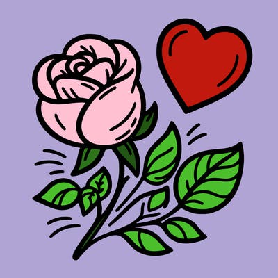 rose and heart