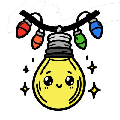 small bulb of a garland