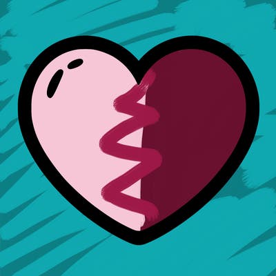 a blank heart