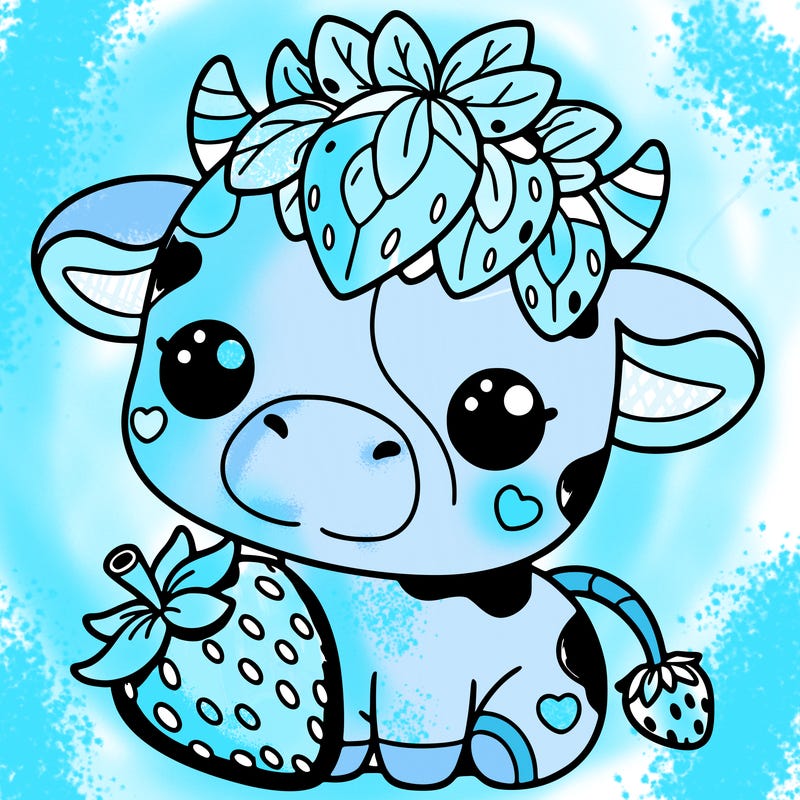 cute strawberry cow