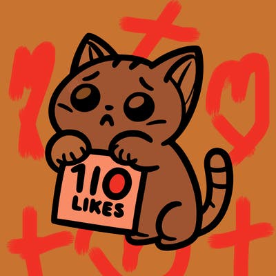 a cat begging for 10 likes