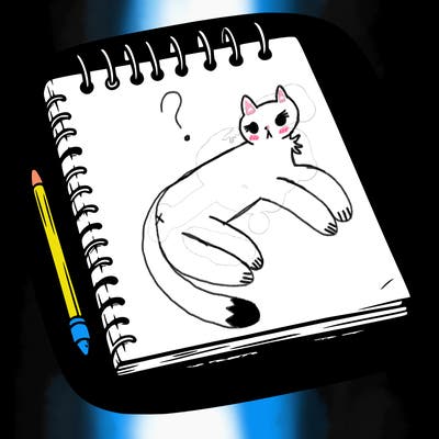 a blank sketch pad