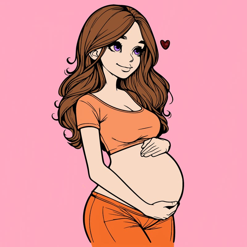 realistic pregnant girl