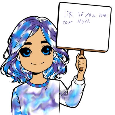 realistic girl holding up a sign