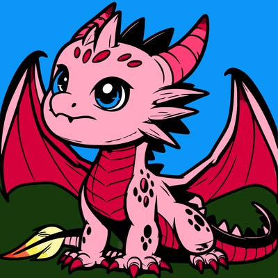fierce baby night dragon