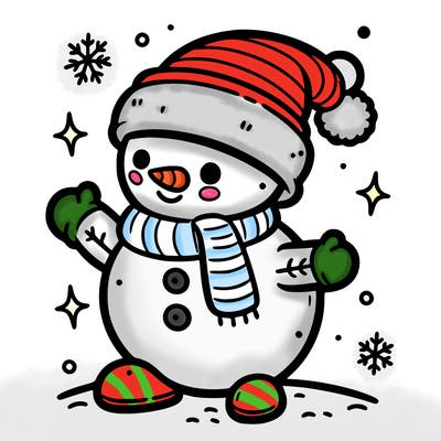 snow man cute