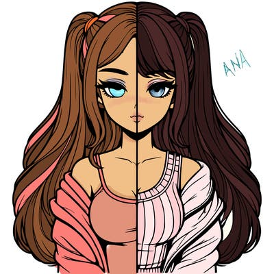 realistic girl split