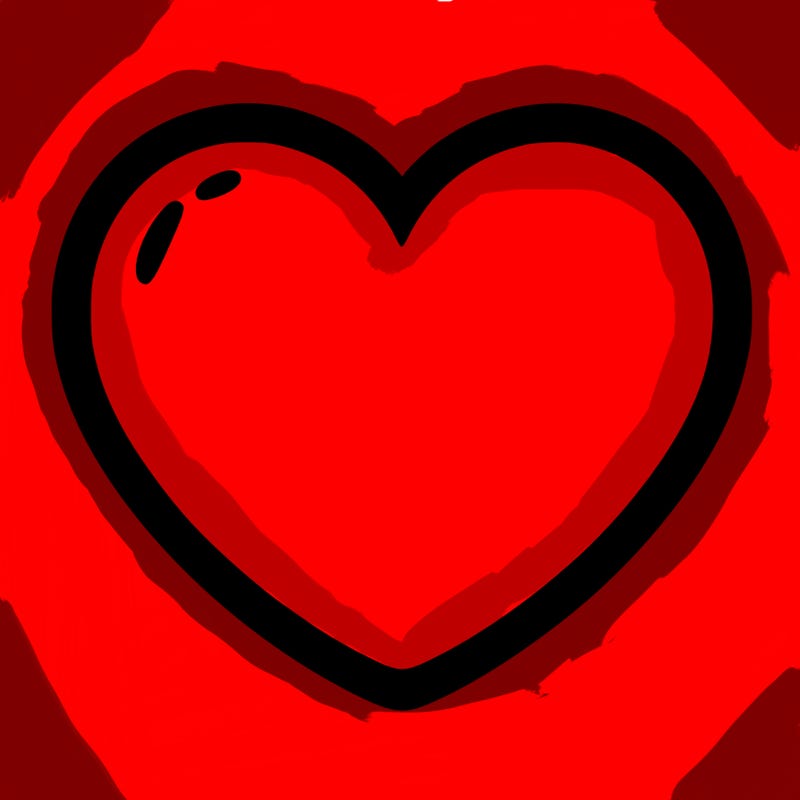 a blank heart