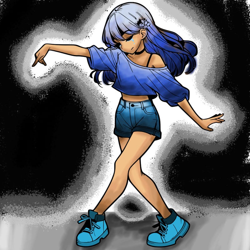 realistic girl danceing
