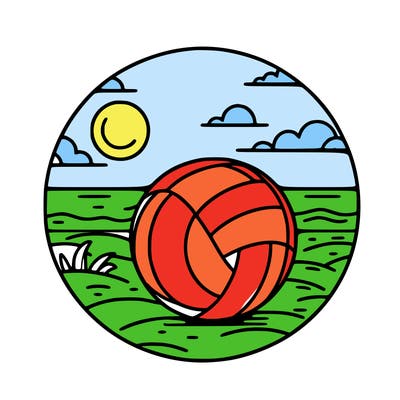 volleyball on a beach