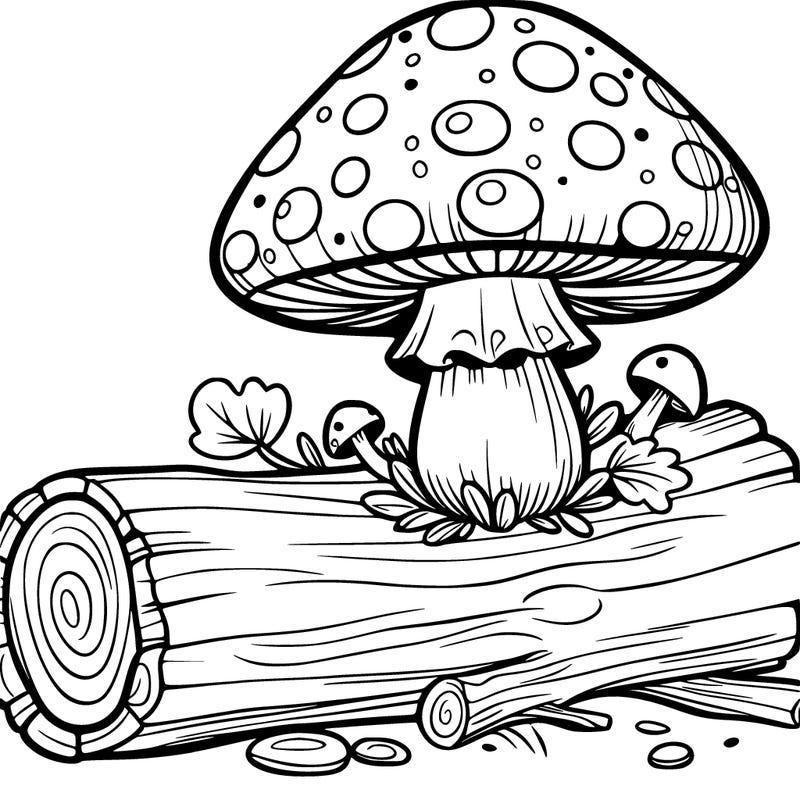 pretty fly agaric on a log