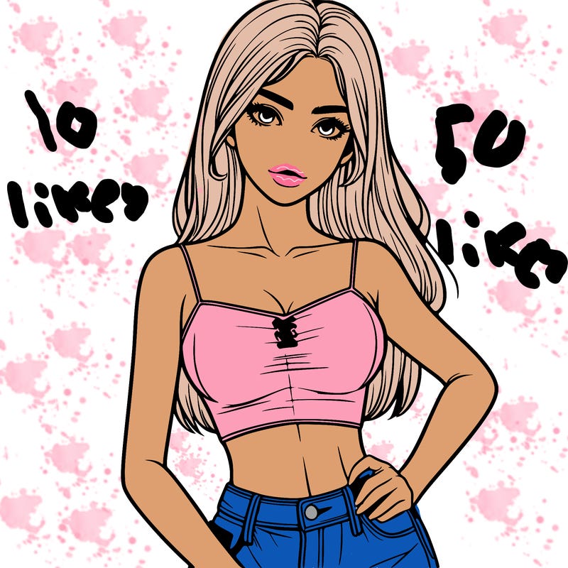 realistic girl in crop top