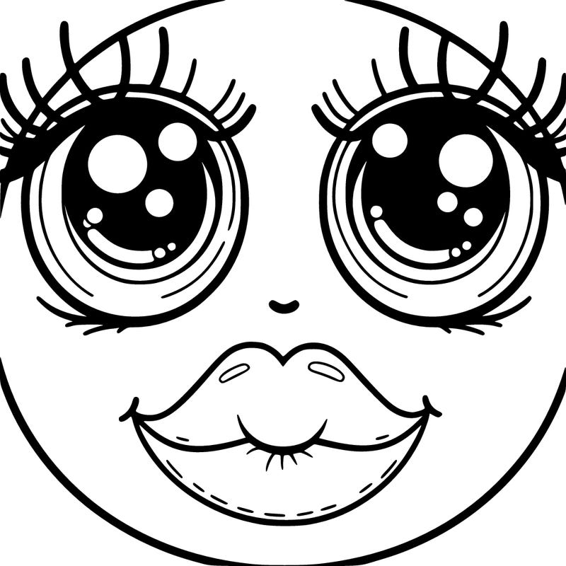 big lips with big eyes
