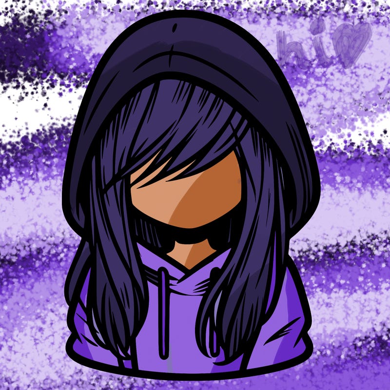 girl with hair covering her face and wearing a hoodie
