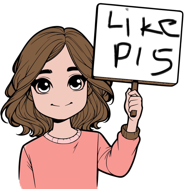 realistic girl holding up a sign