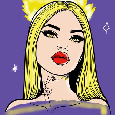 realistic woman with full lips