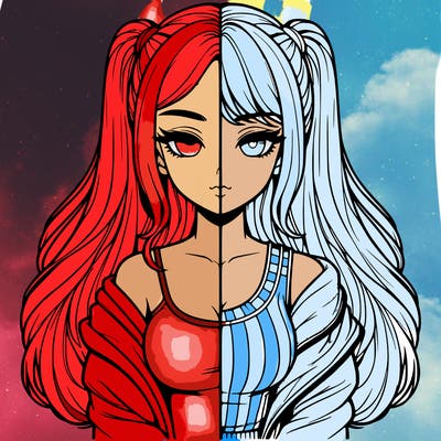 realistic girl split