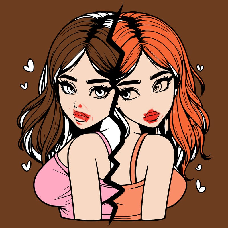 realistic girl split