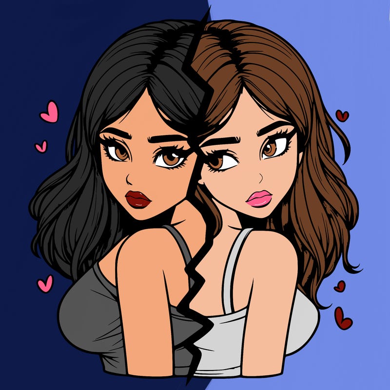 realistic girl split