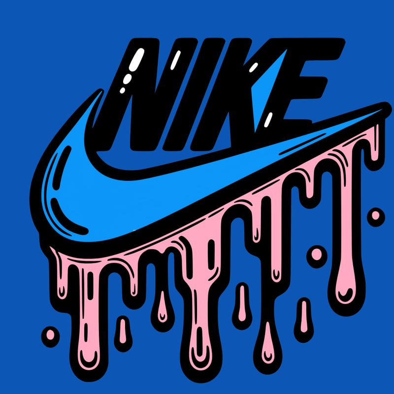 dripping nike logo