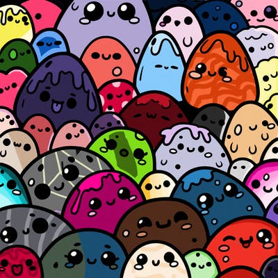 tons of cute blobs