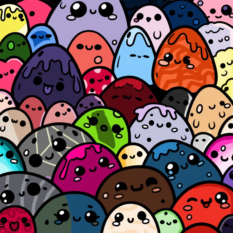 tons of cute blobs