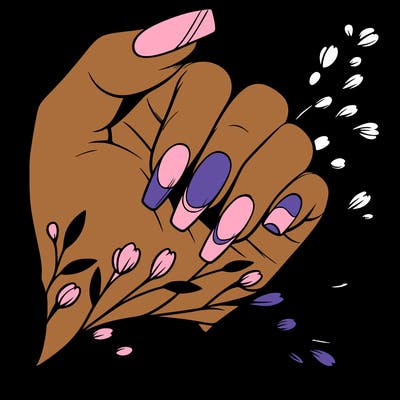 nails with french tip