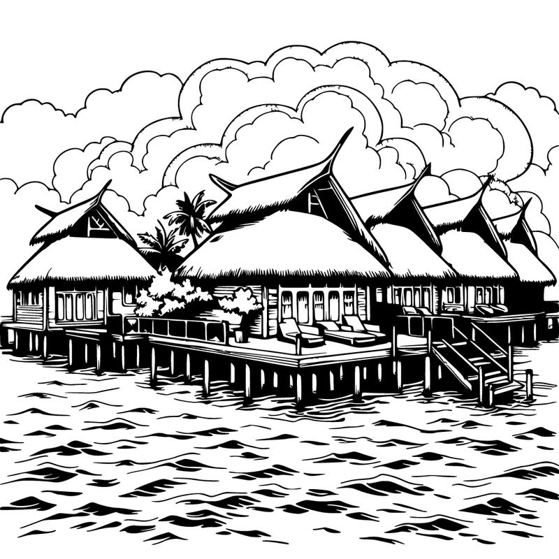 extraordinary world of the maldives, where fairy tales come to life. picture this breathtaking landscape: luxurious cottages, as if carved from the brightest dreams, rise directly above the azure waters