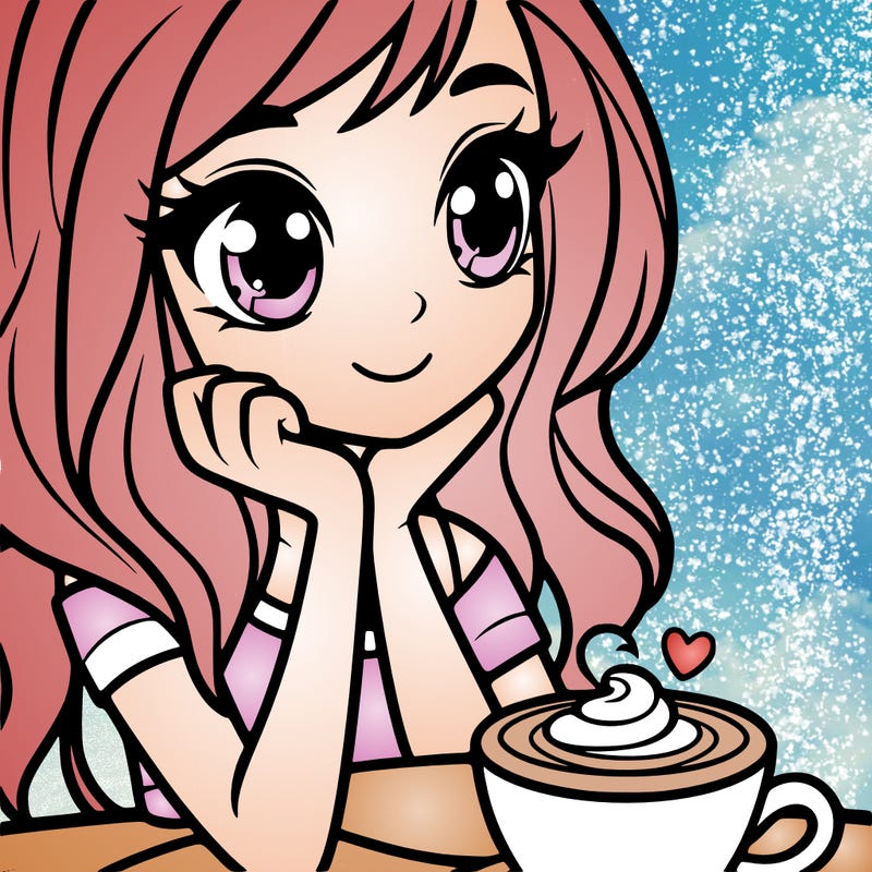 girl drinking a cappuccino