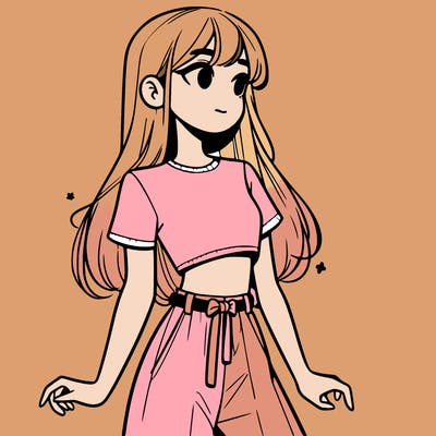 girl in a cute crop top