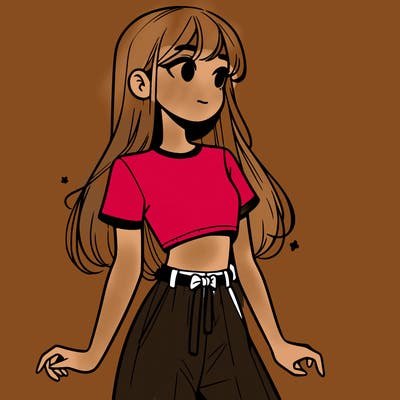 girl in a cute crop top