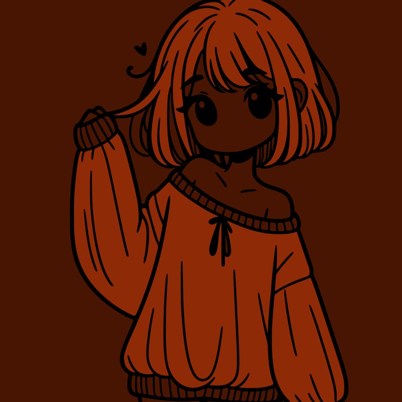 girl in baggy sweater hanging off her shoulder