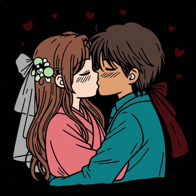 kissing