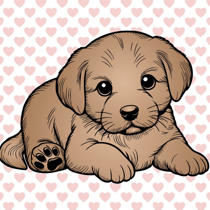 a cute realistic puppy